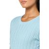 imageNautica Womens Short Sleeve Crew Neck Cable Solid SweaterPorcelain Blue