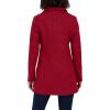 imageNautica Womens Soft Wool Blend Peacoat  Double Breasted Winter Coat with Detachable HoodDeep Red