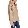 imageNautica Womens Solid Cropped Trench Coat JacketStone