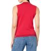 imageNautica Womens Solid Sleeveless Johnny Collar SweaterRegatta RedNight Sky
