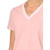 imageNautica Womens Solid VNeck Short Sleeve TShirtBridal Rose