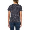 imageNautica Womens Solid VNeck Short Sleeve TShirtNight SkyBright White