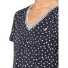 imageNautica Womens Solid VNeck Short Sleeve TShirtNight SkyBright White