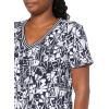imageNautica Womens Solid VNeck Short Sleeve TShirtNight SkyBright White Multi