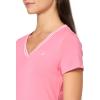 imageNautica Womens Solid VNeck Short Sleeve TShirtPeony