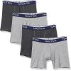 imageNautica Mens 4 Pack Heather Stretch Boxer Briefs2 Black HeatherCharcoal HeatherLight Grey Heather