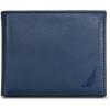 imageNautica Mens Bifold Leather Wallet  RFID Blocking  ID Window  Card Slots  Organization  Durable  Stylishmbroidered Sail  Navy
