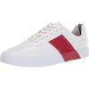 imageNautica Mens Casual Shoe Classic LaceUp Low Top Loafer Fashion Sneaker  in Medium ampamp Wide Width SizesWhiteRed