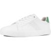 imageNautica Mens Classic LaceUp Low Top Fashion Sneaker Loafer  Stylish and Comfortable Casual ShoeWhite Greencolpa X
