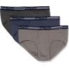 imageNautica Mens Comfort Cotton Underwear Fly Front BriefMulti PackPeacoat HeatherCharcoal HeatherHeather Grey