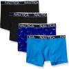 imageNautica Mens Cotton Stretch 4 Pack Boxer BriefsAeroBlackOrcasbright CobaltSail Print