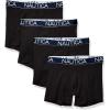 imageNautica Mens Cotton Stretch 4 Pack Boxer BriefsBlack