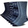 imageNautica Mens Crew Socks  10 Pack Breathable Moisture Wicking Cushioned Athletic Work and Dress Socks for Men Sizes 6125Assorted