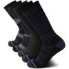 imageNautica Mens Crew Socks  5 Pack Breathable Moisture Wicking Cushioned Athletic Work and Dress Socks for Men Sizes 6125GreyBlack Stripes