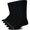imageNautica Mens Dress Socks  5 Pack Breathable Comfort Stretch CrewLength Work Socks for Men for Business Formal Wear 6125All Black