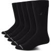 imageNautica Mens Dress Socks  5 Pack Breathable Comfort Stretch CrewLength Work Socks for Men for Business Formal Wear 6125Black Logo