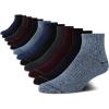imageNautica Mens Quarter Socks  12 Pack Comfort Stretch Cushioned MoistureWicking Athletic Ankle Socks for Men Sizes 6125BlueBurgundyBlack