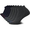 imageNautica Mens Quarter Socks  8 Pack Comfort Stretch Cushioned MoistureWicking Athletic Ankle Socks for Men Sizes 6125Navygrey