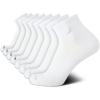 imageNautica Mens Quarter Socks  8 Pack Comfort Stretch Cushioned MoistureWicking Athletic Ankle Socks for Men Sizes 6125White Tall