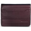 imageNautica Mens Slim Wallet  Card Case  RFID Blocking  ID Window  Minimalist  Lightweight  Genuine LeatherPerforated  Zinfandel