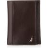 imageNautica Mens Trifold Wallet  RFID Blocking Protection  ID Window  Card Slots  Genuine Leather  DurableJClass  Brown
