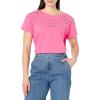 imageNautica Womens Chevron Knit Top Short Sleeve ShirtSangria Sunset