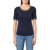 imageNautica Womens Cotton Short Sleeve Solid Knit TopNight Sky