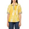 imageNautica Womens Short Sleeve Knit Paisley Print Collared PoloGoldenrodIvory