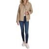 imageNautica Womens Solid Cropped Trench Coat JacketStone