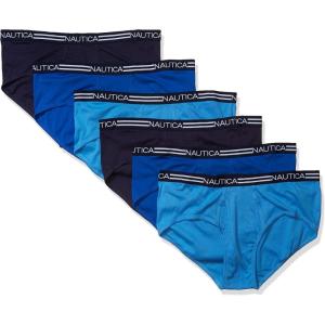 imageNautica Mens 6 Pack Classic Cotton Fly Front BriefsMulticolor