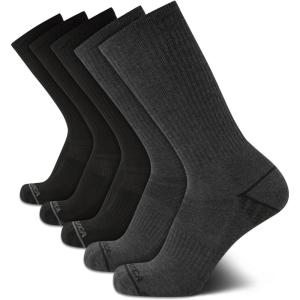 imageNautica Mens Athletic Crew Socks  5 Pack Moisture Wicking Cushioned Athletic Socks for Men with Reinforced Seams 6125Dark Grey Heather