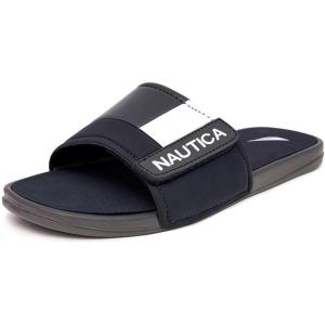 imageNautica Mens Athletic Slide Sandal Adjustable Straps Comfort SlipOn Regular ampamp Wide WidthsGrey