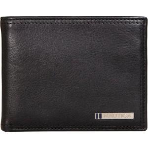 imageNautica Mens Bifold Leather Wallet  RFID Blocking  ID Window  Card Slots  Organization  Durable  StylishEnameled Logo  Black