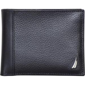 imageNautica Mens Bifold Leather Wallet  RFID Blocking  ID Window  Card Slots  Organization  Durable  StylishJClass  Black