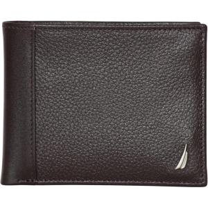 imageNautica Mens Bifold Leather Wallet  RFID Blocking  ID Window  Card Slots  Organization  Durable  StylishJClass  Brown