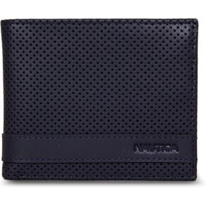 imageNautica Mens Bifold Leather Wallet  RFID Blocking  ID Window  Card Slots  Organization  Durable  StylishPerforated  Navy