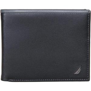 imageNautica Mens Bifold Leather Wallet  RFID Blocking  ID Window  Card Slots  Organization  Durable  StylishPop Color  BlackGrey