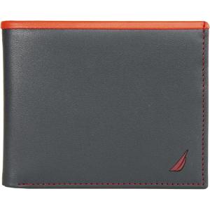 imageNautica Mens Bifold Leather Wallet  RFID Blocking  ID Window  Card Slots  Organization  Durable  StylishPop Color  NavyRed