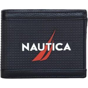 imageNautica Mens Bifold Leather Wallet  RFID Blocking  ID Window  Card Slots  Organization  Durable  StylishRubberLeather  Black
