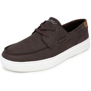 imageNautica Mens Boat Shoe Casual Loafers Comfort Sneaker  Walking Moccasin SlipOnLaceUpBrownankar