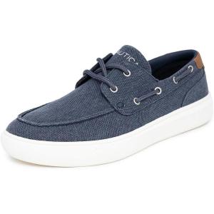 imageNautica Mens Boat Shoe Casual Loafers Comfort Sneaker  Walking Moccasin SlipOnLaceUpNavy Canvas