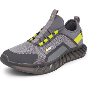 imageNautica Mens Casual Fashion Sneakers  Lightweight LaceUp Athletic Walking Shoes for Gym ampamp Tennis ComfortableGreyLime