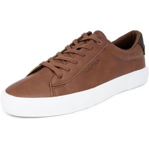 imageNautica Mens Casual Shoe Classic LaceUp Low Top Loafer Fashion Sneaker  in Medium ampamp Wide Width SizesAloscognac
