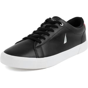 imageNautica Mens Casual Shoe Classic LaceUp Low Top Loafer Fashion Sneaker  in Medium ampamp Wide Width SizesBlackWhite