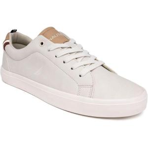 imageNautica Mens Casual Shoe Classic LaceUp Low Top Loafer Fashion Sneaker  in Medium ampamp Wide Width SizesGrey Beigegraves