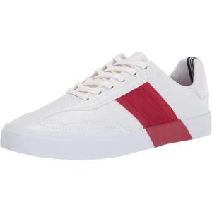 imageNautica Mens Casual Shoe Classic LaceUp Low Top Loafer Fashion Sneaker  in Medium ampamp Wide Width SizesWhiteRed