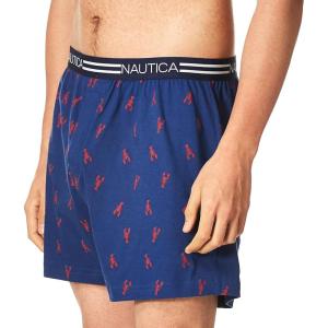 imageNautica Mens Classic Cotton Loose Knit BoxerLobsterEstate Blue