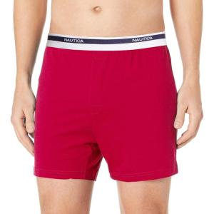 imageNautica Mens Classic Cotton Loose Knit BoxerNautica Red