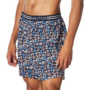 imageNautica Mens Classic Cotton Loose Knit BoxerNautical AnchorPeacoat