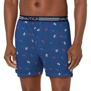 imageNautica Mens Classic Cotton Loose Knit BoxerScribble AnchorUndercurrent